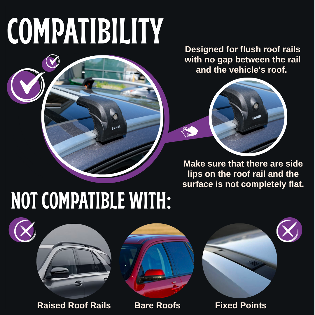 2020-2026 Lincoln Aviator Roof Rack Cross Bars - Lockable | ERKUL